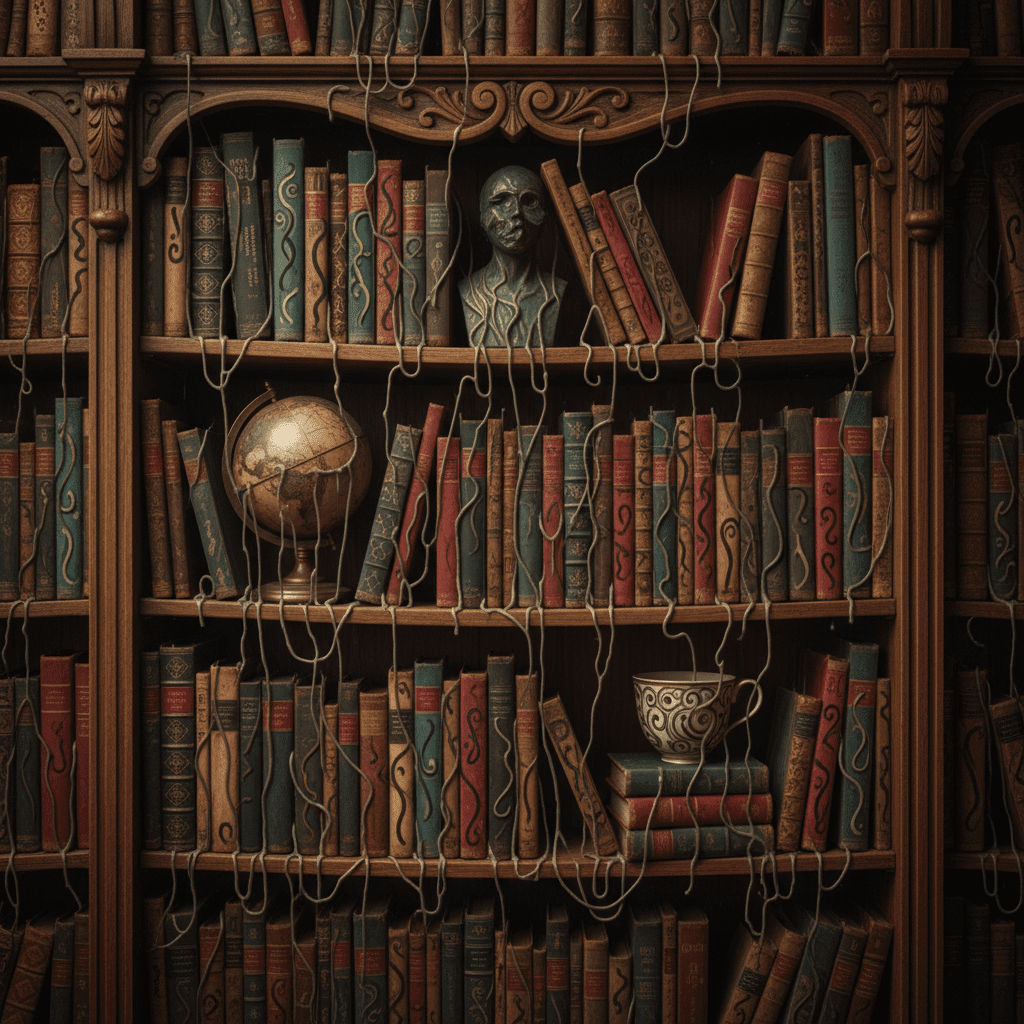 A bookshelf full of booksDescription automatically generated