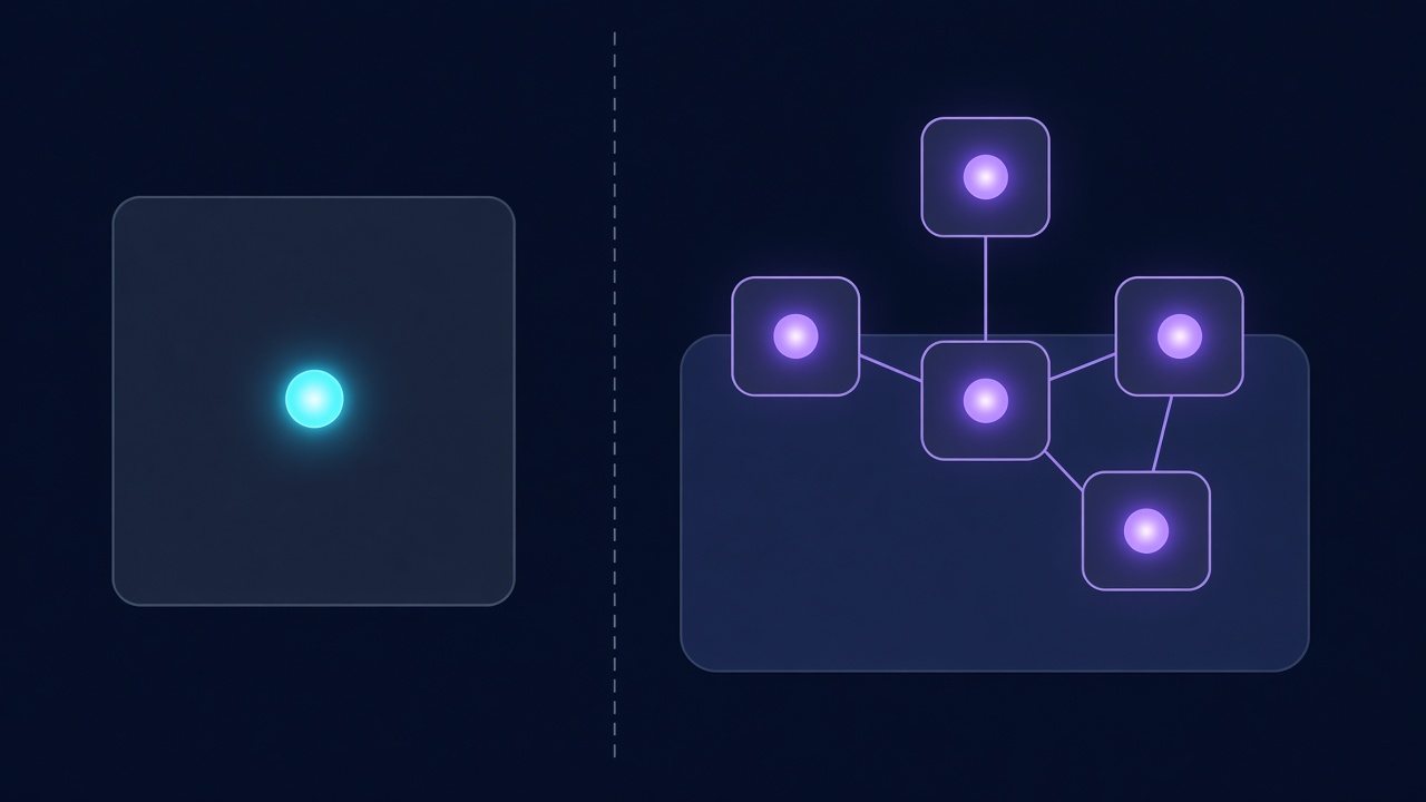 Diagram: Claude Duet works as one agent in its own cloud computer, while Grok Bot runs several Bots on one shared cloud computer